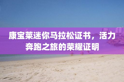 康宝莱迷你马拉松证书，活力奔跑之旅的荣耀证明