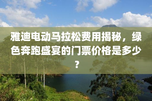 雅迪电动马拉松费用揭秘，绿色奔跑盛宴的门票价格是多少？