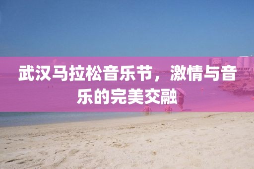 武汉马拉松音乐节，激情与音乐的完美交融