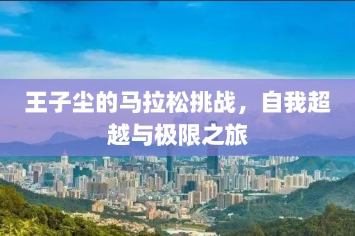 王子尘的马拉松挑战，自我超越与极限之旅
