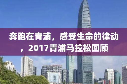 奔跑在青浦，感受生命的律动，2017青浦马拉松回顾