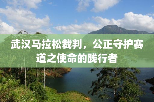 武汉马拉松裁判，公正守护赛道之使命的践行者