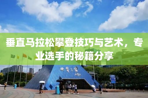垂直马拉松攀登技巧与艺术，专业选手的秘籍分享