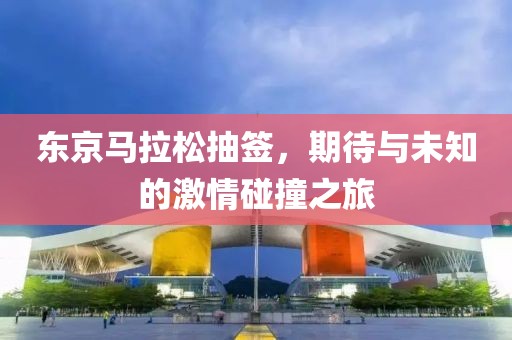 东京马拉松抽签，期待与未知的激情碰撞之旅