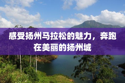 感受扬州马拉松的魅力，奔跑在美丽的扬州城