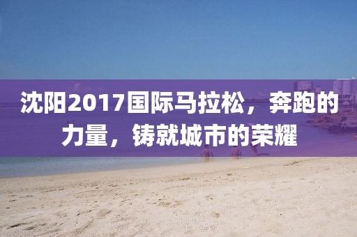 沈阳2017国际马拉松，奔跑的力量，铸就城市的荣耀