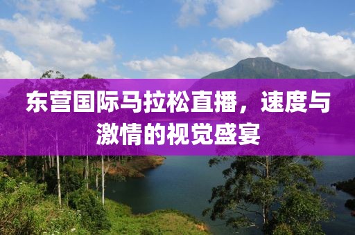 东营国际马拉松直播，速度与激情的视觉盛宴