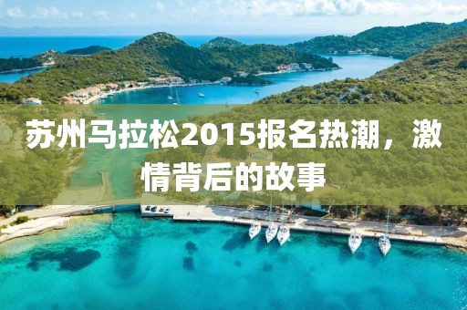 苏州马拉松2015报名热潮，激情背后的故事