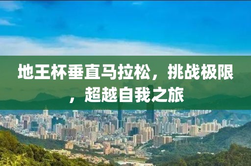 地王杯垂直马拉松，挑战极限，超越自我之旅