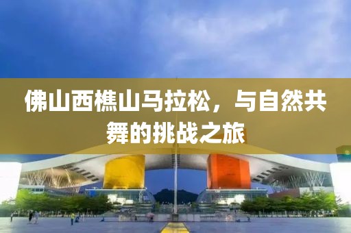 佛山西樵山马拉松，与自然共舞的挑战之旅