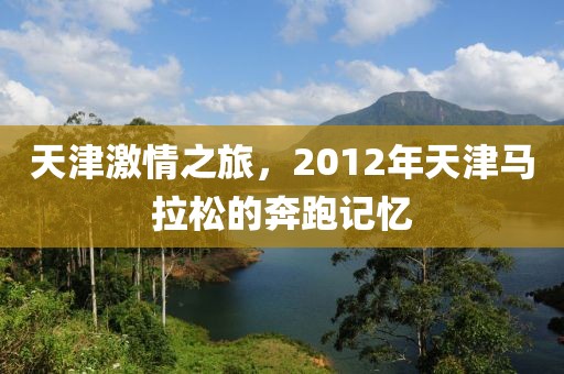 天津激情之旅，2012年天津马拉松的奔跑记忆
