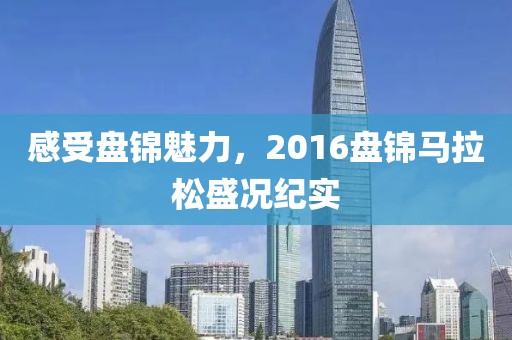 感受盘锦魅力，2016盘锦马拉松盛况纪实