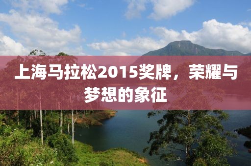 上海马拉松2015奖牌，荣耀与梦想的象征