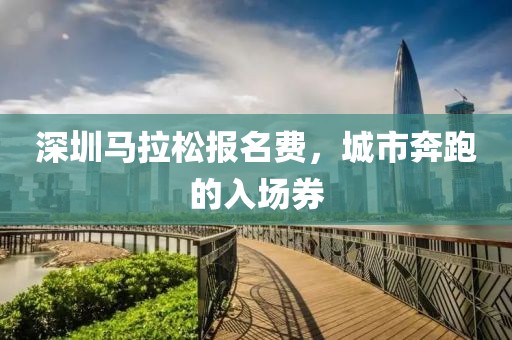 深圳马拉松报名费，城市奔跑的入场券
