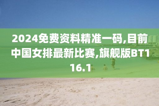 2024免费资料精准一码,目前中国女排最新比赛,旗舰版BT116.1