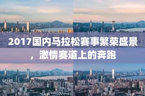2017国内马拉松赛事繁荣盛景，激情赛道上的奔跑