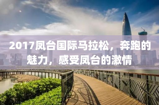 2017凤台国际马拉松，奔跑的魅力，感受凤台的激情