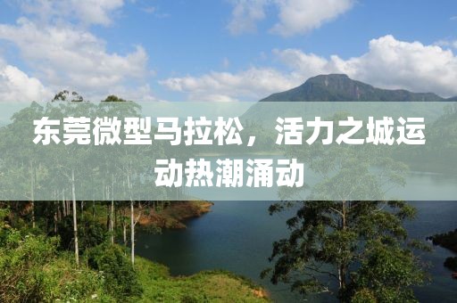 东莞微型马拉松，活力之城运动热潮涌动