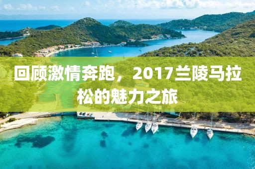 回顾激情奔跑，2017兰陵马拉松的魅力之旅