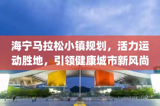 海宁马拉松小镇规划，活力运动胜地，引领健康城市新风尚