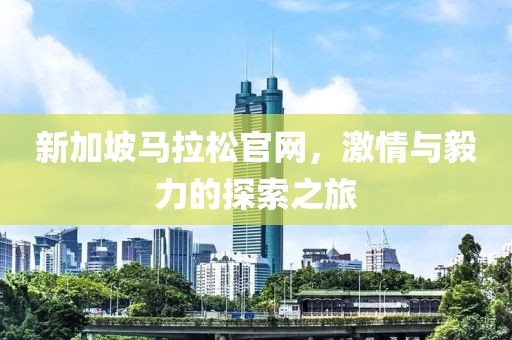 新加坡马拉松官网，激情与毅力的探索之旅