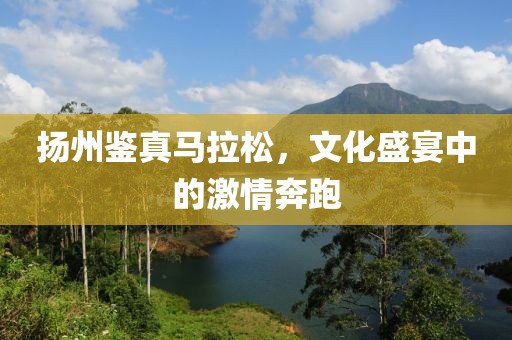 扬州鉴真马拉松，文化盛宴中的激情奔跑