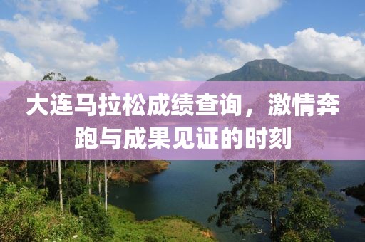 大连马拉松成绩查询，激情奔跑与成果见证的时刻