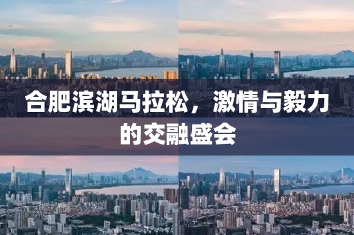 合肥滨湖马拉松，激情与毅力的交融盛会