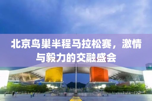 北京鸟巢半程马拉松赛，激情与毅力的交融盛会