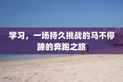 学习，一场持久挑战的马不停蹄的奔跑之旅