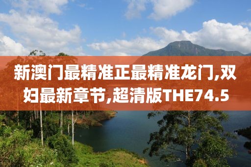 新澳门最精准正最精准龙门,双妇最新章节,超清版THE74.5