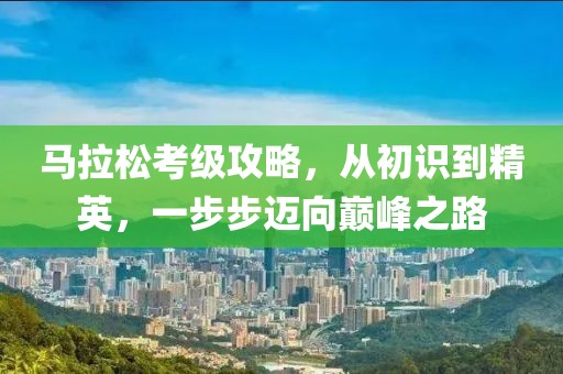 马拉松考级攻略，从初识到精英，一步步迈向巅峰之路