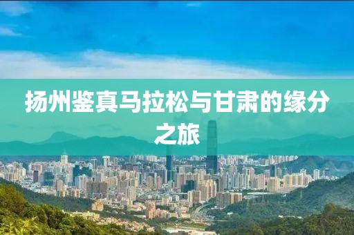 扬州鉴真马拉松与甘肃的缘分之旅