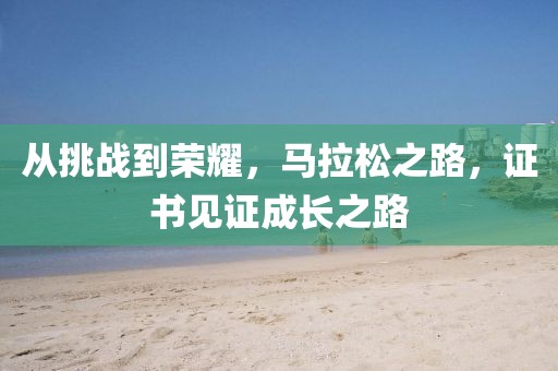 从挑战到荣耀，马拉松之路，证书见证成长之路