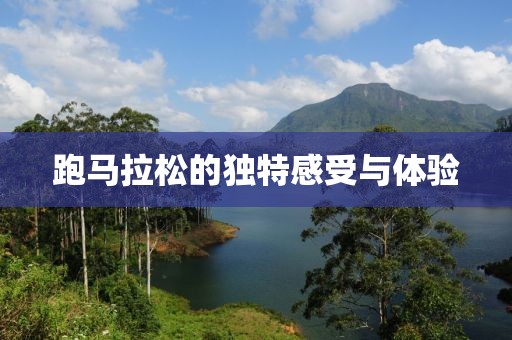 跑马拉松的独特感受与体验