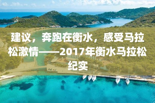 建议，奔跑在衡水，感受马拉松激情——2017年衡水马拉松纪实