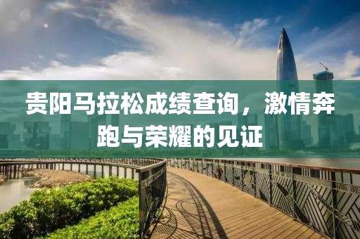 贵阳马拉松成绩查询，激情奔跑与荣耀的见证
