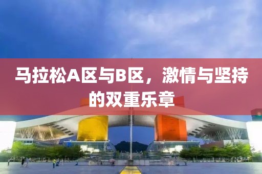马拉松A区与B区，激情与坚持的双重乐章