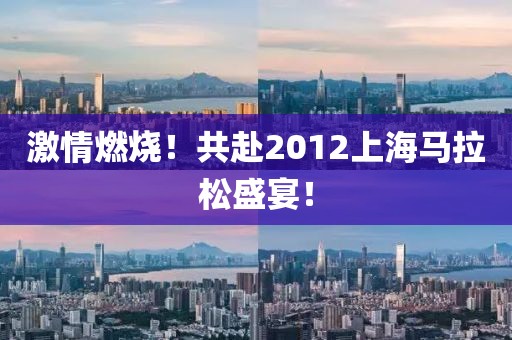 激情燃烧！共赴2012上海马拉松盛宴！