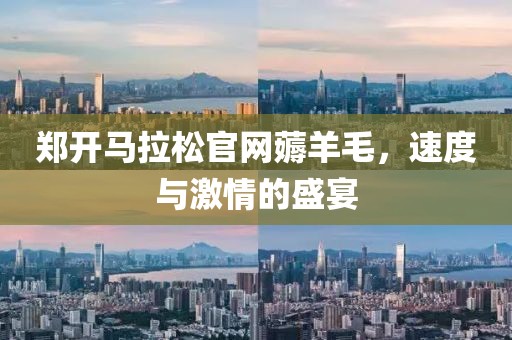 郑开马拉松官网薅羊毛，速度与激情的盛宴