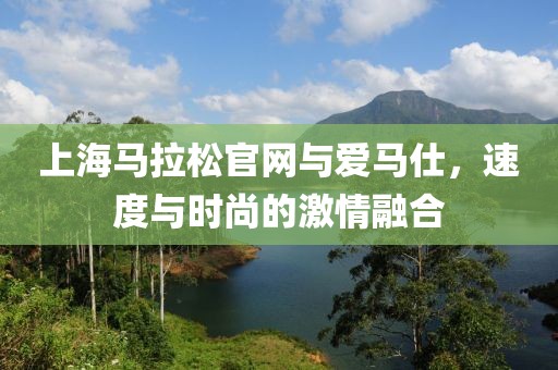 上海马拉松官网与爱马仕，速度与时尚的激情融合