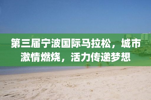 第三届宁波国际马拉松，城市激情燃烧，活力传递梦想