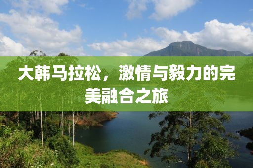 大韩马拉松，激情与毅力的完美融合之旅