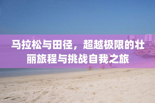 马拉松与田径，超越极限的壮丽旅程与挑战自我之旅