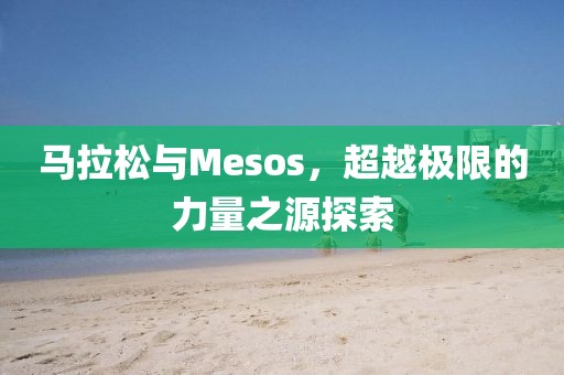 马拉松与Mesos，超越极限的力量之源探索