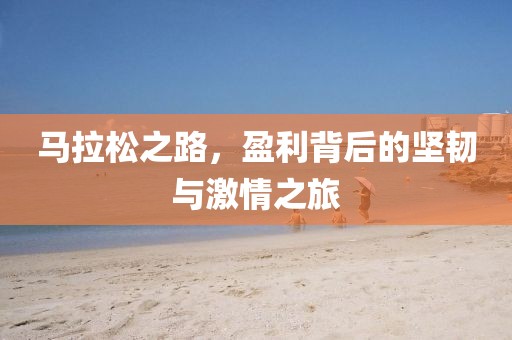 马拉松之路，盈利背后的坚韧与激情之旅