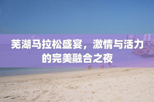 芜湖马拉松盛宴，激情与活力的完美融合之夜