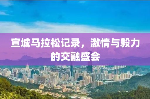 宣城马拉松记录，激情与毅力的交融盛会