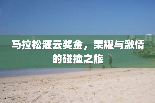 马拉松灌云奖金，荣耀与激情的碰撞之旅