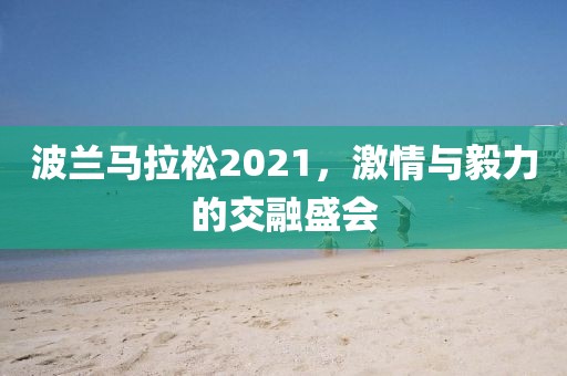 波兰马拉松2021，激情与毅力的交融盛会